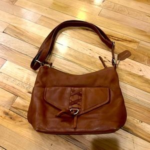 Genuine leather Great America Leather works brown purse